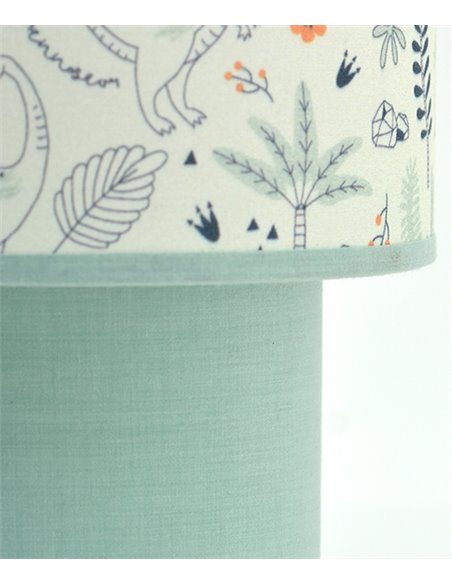 Lámpara de mesa Casper - IDP Lampshades - Lámpara infantil textil verde