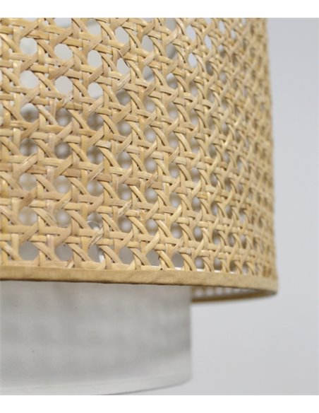 Lámpara colgante Lovina – IDP Lampshades -Pantalla de rejilla, acabado crudo, Ø 40 cm