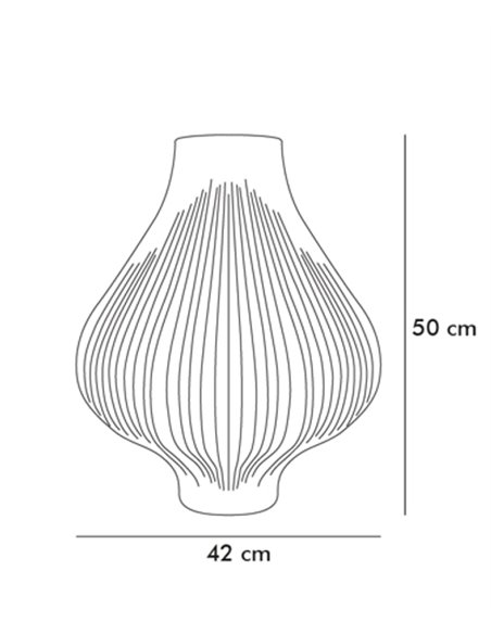 Lámpara de sobremesa Onion - IDP Lampshades – Pantalla textil de terciopelo, difusor interior, 3 colores