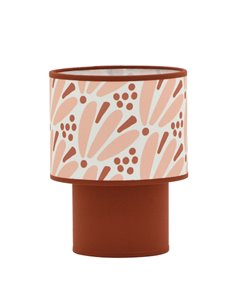 Lámpara de mesa Maggie - IDP Lampshades - Lámpara infantil textil terra rosa 2