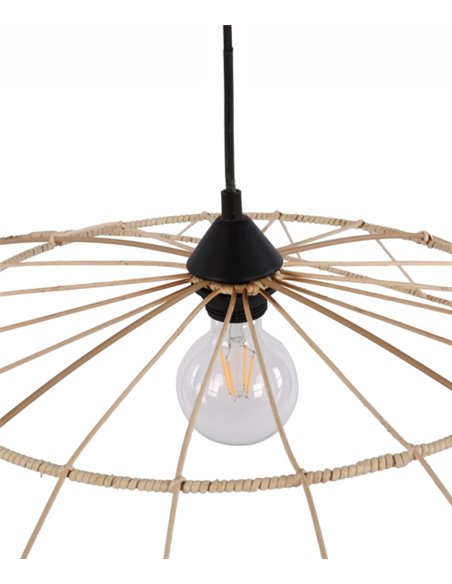 Lámpara colgante Kasteli – IDP Lampshades – Pantalla de ratán natural