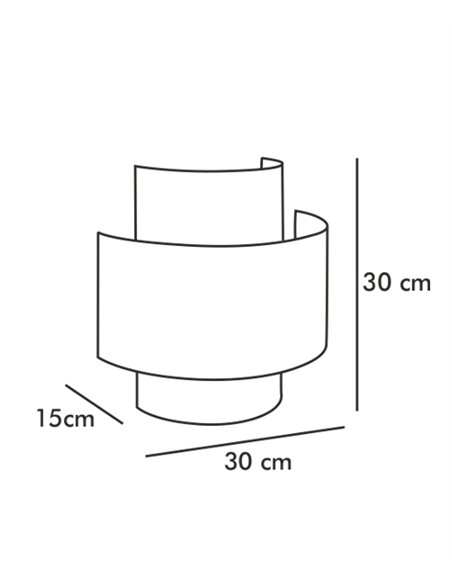 Aplique de pared Lovina - IDP Lampshades – Diseño natural, pantalla de rejilla acabado crudo 