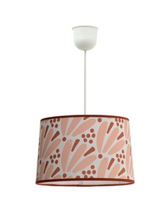 Lámpara colgante Maggie – IDP Lampshades - Lámpara infantil con pantalla textil terra rosa 2