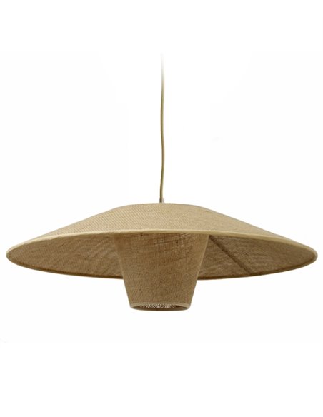 Lámpara colgante Gerrit – IDP Lampshades – Pantalla de sisa doble, acabado natural