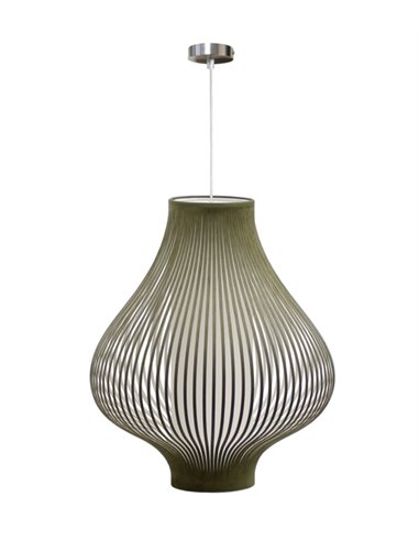 Lámpara colgante Onion - IDP Lampshades – Pantalla de terciopelo con difusor interior, 3 colores