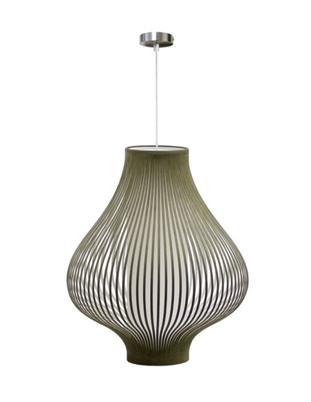 Lámpara colgante Onion - IDP Lampshades – Pantalla de terciopelo con difusor interior, 3 colores