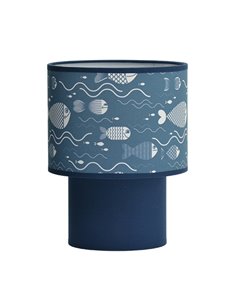 Lámpara de mesa Maurice - IDP Lampshades - Lámpara infantil textil azul 2