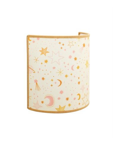 Aplique de pared Casper - IDP Lampshades – Lámpara infantil textil mostaza