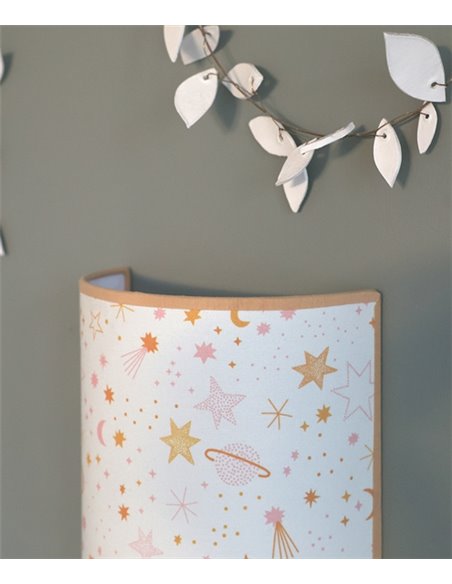 Aplique de pared Casper - IDP Lampshades – Lámpara infantil textil mostaza