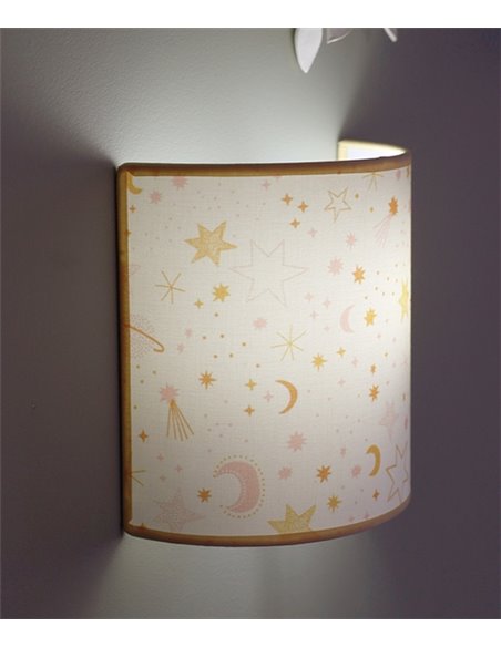 Aplique de pared Casper - IDP Lampshades – Lámpara infantil textil mostaza