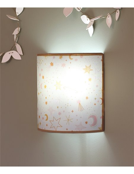 Aplique de pared Casper - IDP Lampshades – Lámpara infantil textil mostaza