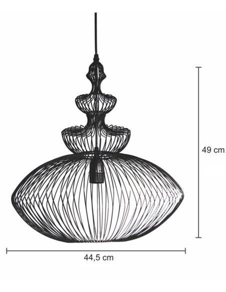 Lámpara colgante Persia – IDP Lampshades – Lámpara tipo jaula negra