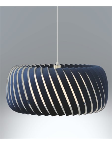 Lámpara colgante Clyde - IDP Lampshades – Pantalla de terciopelo en 2 colores, difusor interior