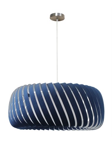 Lámpara colgante Clyde - IDP Lampshades – Pantalla de terciopelo en 2 colores, difusor interior