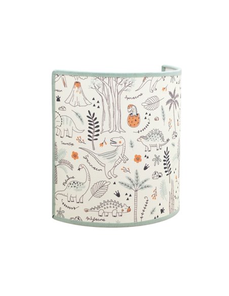 Aplique de pared Casper - IDP Lampshades – Lámpara infantil textil verde