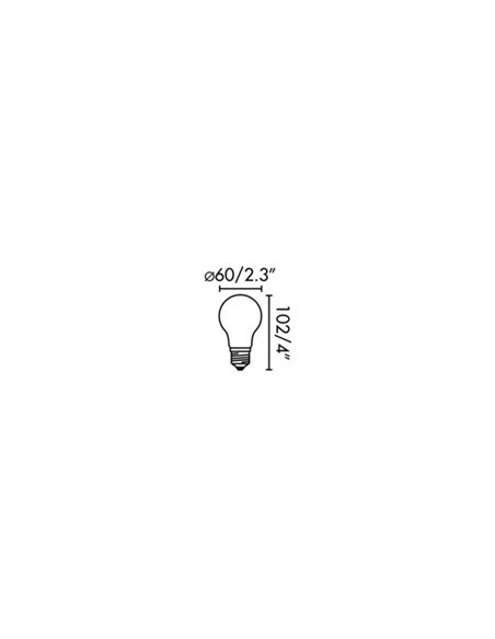 Bombilla A60 E27 Mate LED 8W 2700K