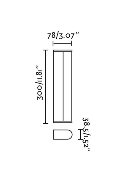 Aplique de pared Tide – Faro – Lámpara para espejo de baño en 2 tamaños