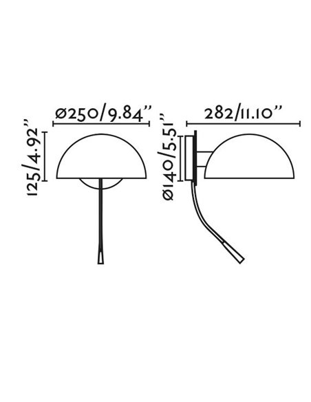 Aplique de pared Dominica – Faro – Lámpara con lector orientable