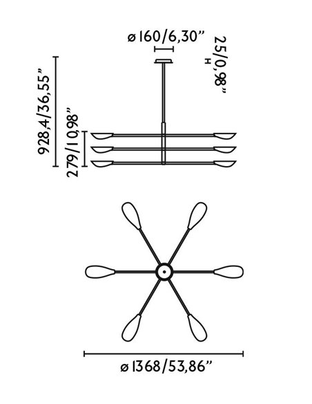 Lámpara colgante Liggera – Faro – Lámpara orientable negra