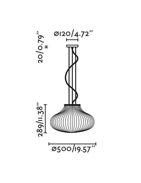 Lámpara colgante Isabelle 50 – Faro – Lámpara de cristal, acabado blanco