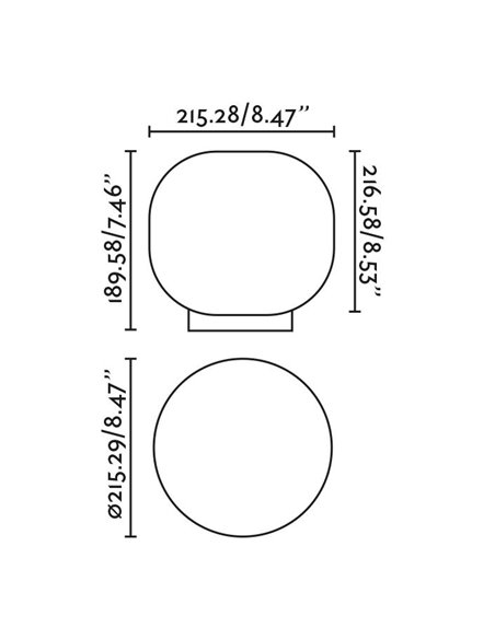 Lámpara de mesa Amelie – Faro – Lámpara tipo bola decorativa