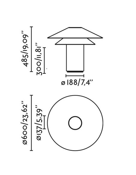 Lámpara de mesa Shan – Faro – Pantalla de pergamino, diseño decorativo