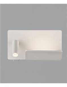 Lámpara aplique de pared Laika – ACB – Izquierdo, Flexo de lectura, Blanco, LED 3000K 2
