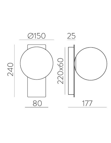 Aplique de pared Kin - ACB