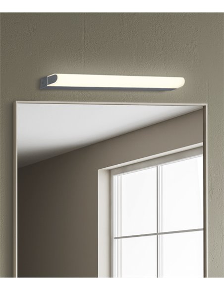 Aplique de pared Tesla – ACB – Lámpara para espejo baño, LED 3000K, Cromo