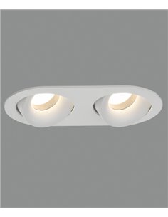 Empotrable de techo Musca - ACB - Foco 2 luces LED, color blanco