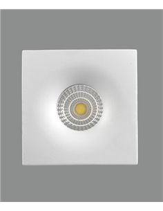 Foco de techo empotrable Doro – ACB – Downlight cuadrado, Aluminio blanco/negro, 1xGU10 2