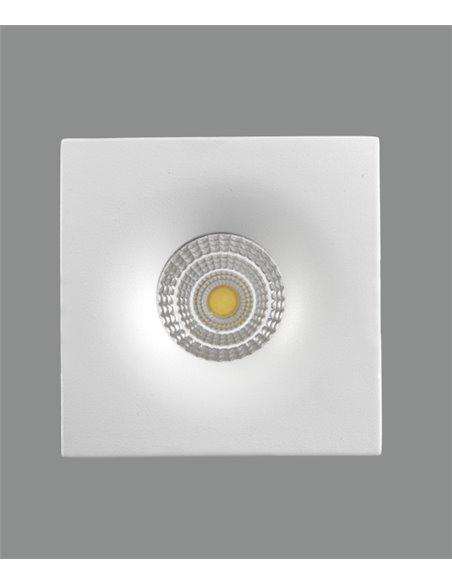 Foco de techo empotrable Doro – ACB – Downlight cuadrado, Aluminio blanco/negro, 1xGU10