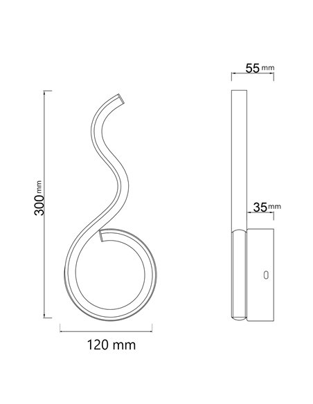 Aplique de pared Macan – AJP – Lámpara minimalista de silicona