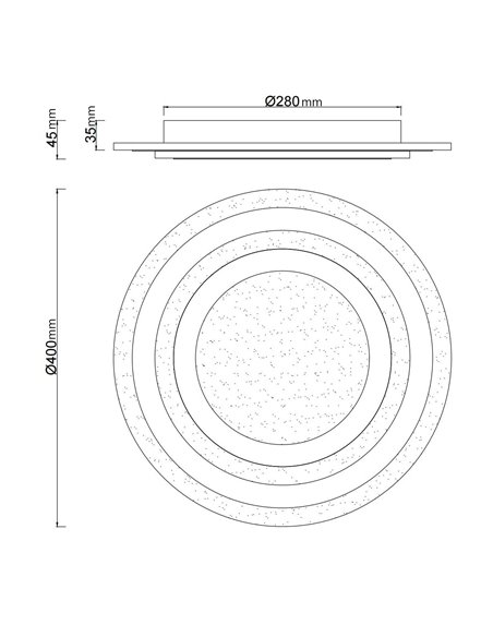 Plafón de techo Galet – AJP – Lámpara minimalista redonda LED, Ø 40 cm