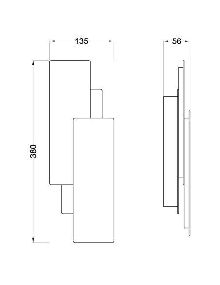 Aplique de pared Sonora – AJP – Diseño minimalista en blanco y negro