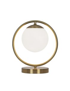 Lámpara de mesa Odil – AJP – Diseño minimalista tipo bola, acabado latón 2