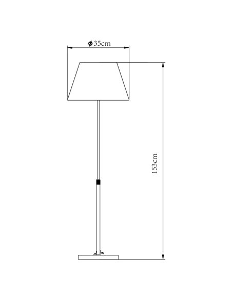 Lámpara de pie Kendal – AJP – Lámpara extensible bicolor