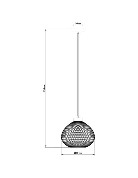 Lámpara colgante Flore – AJP – Pantalla de cristal en 2 colores