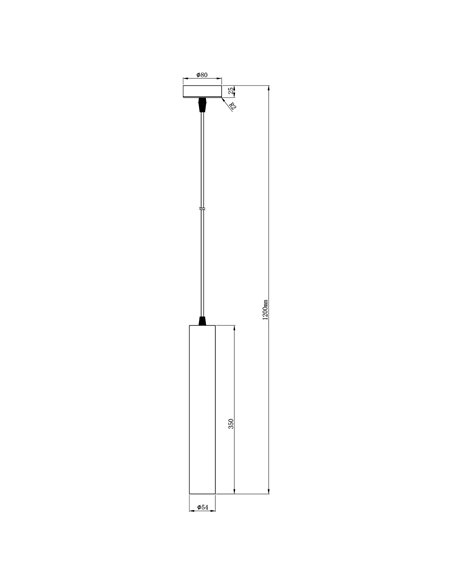 Lámpara colgante Antia – AJP – Lámpara tubular minimalista