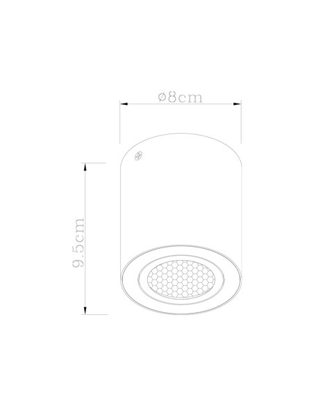 Foco de techo Silos – AJP – Diseño cilíndrico en 3 colores