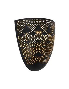 Lámpara de pared Murta – AJP – Diseño oriental, acabado negro 2