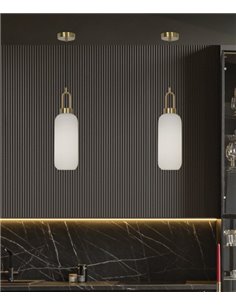 Lámpara colgante Brit – AJP – Diseño decorativo de cristal y latón