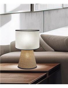 Lámpara de mesa Selma – AJP – Lámpara de tela bicolor