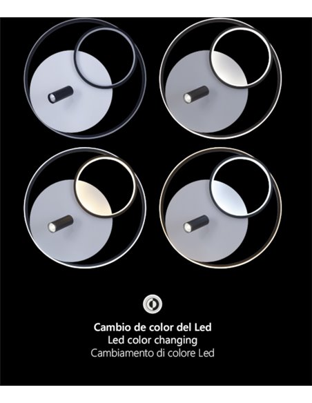 Plafón de techo Garona - AJP – Lámpara minimalista LED regulable