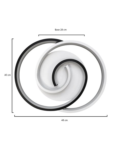 Plafón de techo Manzoni – AJP – Lámpara minimalista LED, 2700-6500K