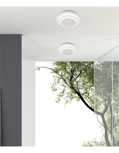 Lámpara de pared y techo Bossa – AJP – Lámpara minimalista LED, acabado blanco