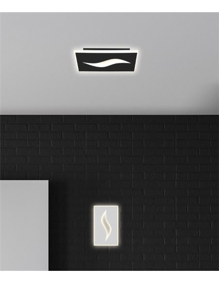 Plafón de techo/Aplique de pared Amir – AJP – Lámpara minimalista LED en blanco o negro