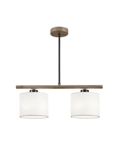 Lámpara colgante Berta – AJP – Diseño nórdico con 2 luces, pantalla de tela 2