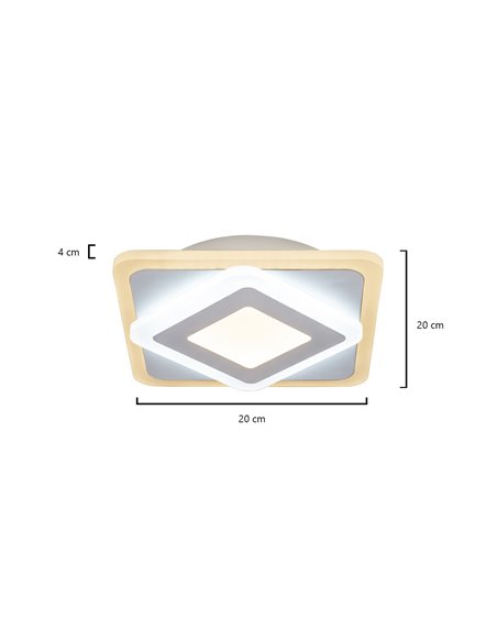 Plafón de techo/Aplique de pared Tivoli – AJP – Lámpara minimalista LED, 2 tipos de luz