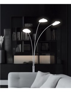 Lámpara de pie Draco – AJP – Diseño moderno acabado cromo, 3 luces LED